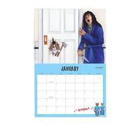 Calendario da parete 2025 con gatti - Calendario mensile da parete 12 mesi con gatto spaventoso, calendario mensile da parete con display flip, calendario giornaliero per uffici e decorazioni per la
