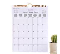 Calendario da parete 2026, 12 mesi, per uso domestico, multilingue, rilegatura a spirale, decorazione culturale, dormitorio, soggiorno, aula, famiglia, posto di lavoro, casa, camera da letto