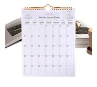 Calendario da parete 2026 - 12 , multilingue, inglese, spagnolo, con rilegatura a , per casa, scuola, dormitorio, appartamento, soggiorno, ufficio