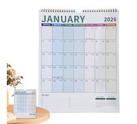 Calendario da parete 2026, 18 , calendario verticale, per la pianificazione della data, per studenti, insegnanti, liberi professionisti, consulenti, casa, aula, studio, camera da , dormitorio