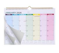 Calendario da parete 2026-2027, 18 mesi, formato A4, anno accademico, mensile, da gennaio 2026 a giugno 2027, ideale per casa, ufficio, scuola e famiglia, vacanze mensili, organizzazione del lavoro e