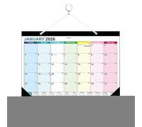 Calendario da parete 2026-2027, calendario di pianificazione 18 mesi per la casa, design intuitivo, accessorio per la pianificazione della casa per aziende, aule, hotel, dormitorio
