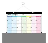 Calendario da parete 2026-2027, da gennaio 2026 a giugno 2027, calendario da parete dal design intuitivo, accessorio per la pianificazione della casa per aziende, aule, hotel, dormitorio