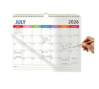 Calendario da parete 2026 2027 - Tracker del programma 'organizzatore accademico di luglio e dicembre di 18 | Home Office Scuola Pianificazione dello studio Gestione del Obiettivi