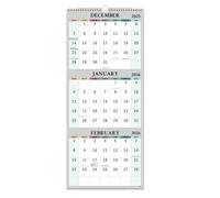 Calendario da parete 2026, 3 mesi, calendario da parete 2026 da gennaio 2026 a dicembre 2026, calendario 2026 3 mesi verticale con carta spessa, calendario 2026, 28,7 x 66 cm (aperto)