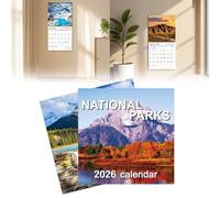 Calendario da parete 2026, calendario dei parchi nazionali 2025-2026, pagina intera, mesi, carta spessa e robusta per organizzare e pianificare il calendario, perfetto come regalo per amici e