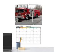 Calendario da parete 2026, calendario dei vigili del fuoco, 12 , per parete, moderna rilegatura a , per appartamenti, famiglia, scuola, dormitorio, soggiorno, camera da letto, aula
