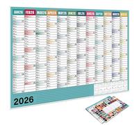 Calendario da parete 2026 Calendario per l ' intero anno 2026 da visualizzare Agende annuali Organizzatore per la casa familiare per la pianificazione quotidiana Calendario annuale inglese Agenda da