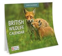 Calendario da parete 2026 con animali selvatici britannici per gli amanti della natura, formato A3, visualizzazione mensile, 12 immagini ad alta risoluzione, regali di compleanno