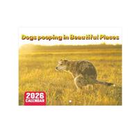 Calendario da parete 2026 con cani, calendario 2026, da gennaio 2026 a dicembre 2026, 38 x 25 cm (aperto), 12 mesi da parete, con foro per appenderlo, regalo di Natale per gli amanti dei cani