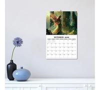 Calendario da parete 2026 con fatine, decorazione per la casa, stile fantasy artistico, agenda giornaliera per cucina, soggiorno, studio, uffici, dormitorio, appartamento