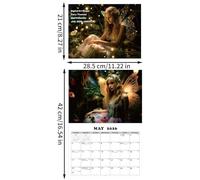 Calendario da parete 2026 con fatine, pianificazione fantasy, calendario da parete, per casa, arte fantasy, planner giornaliero, decorazione per cucina, soggiorno, studio, ufficio, dormitorio