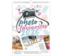 Calendario da parete 2026 con foto preferite, formato A4, per creare il proprio calendario con stampe da 15,2 x 10,2 cm, con doppio filo rilegato, planner mensile da parete personalizzato con foto