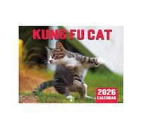 Calendario da parete 2026 con gatti, calendario 2026, da gennaio 2026 a dicembre 2026, 42 x 28,5 cm (aperto), 12 mensili da parete, con foro per appenderlo, regalo di Natale per Capodanno per gli