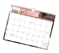 Calendario da parete 2026 con illustrazioni creative in inglese, facile da leggere, con fogli di carta spessa, calendario colorato per segnare la data