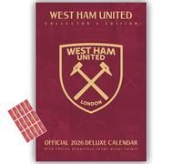 Calendario da parete 2026 del West Ham United, con cornice pronta per le stampe e adesivi per l'organizzazione inclusi