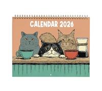 Calendario da parete 2026 - Design unico Decorazione murale in stile arte visiva mensile Varietà di Attrattiva fotografica Armonia di colori Margini di scrittura Struttura della pagina altame