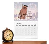 Calendario da parete 2026, divertente planner giornaliero, 12 mesi, calendario da parete annuale, per programmare appuntamenti, famiglia, adulti, amici, colleghi, casa, ufficio, classe