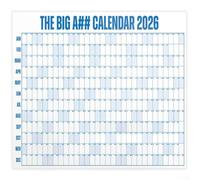 Calendario da parete 2026 extra large, cancellabile a secco, 1,2 x 0,9 m, planner annuale sostenibile con organizzazione colorata per pianificazione mensile e annuale, grande (blu)