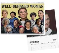 Calendario da parete 2026 femminista - Calendario da parete "Donne ben comportate", 27,9 x 21,6 cm, regalo ispiratore per le donne