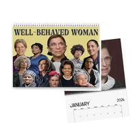Calendario da parete 2026 femminista - Calendario da parete "Donne ben comportate", 28 x 21,6 cm, regalo ispiratore per donne, decorazione per casa e ufficio