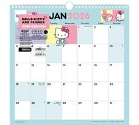 Calendario da parete 2026 Hello Kitty & Friends a spirale