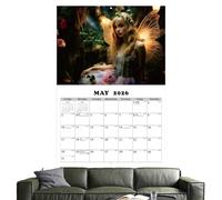 Calendario da parete 2026: libro planner mensile magico, grafico murale fantasy incantato, calendario dei racconti | Organizzatore di data mensile decorativo per visualizzazione su