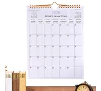 Calendario da parete 2026, multilingue a spirale, 12 mesi, planner decorativo moderno per camera da letto, dormitorio, appartamento, famiglia, scuola, aule, posto di lavoro, soggiorno