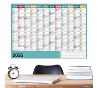 Calendario Da Parete 2026 - Notebook Grande 29 X 20 Pollici Con Etichette E Adesivi | Pianificatore Di Decorazioni Murali Con 4 Adesivi | Per Lo Studio Mentale, I Compiti Scolastici, La Pulizia Della