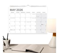 Calendario da parete 2026, organizer da appendere e planner mensile, calendario da parete da appendere per la pianificazione mensile, per casa, ufficio, scuola, aula, dormitorio degli studenti