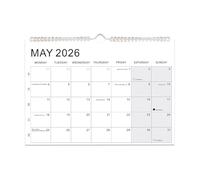 Calendario Da Parete 2026 - Pianificatore Mensile da Appendere con Carta Spessa - Pianificatore Mensile Da Parete A4 Per Anno Accademico - Pianificazione Per Ufficio Domestico Scuola