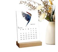 Calendario da parete 2026, pianificatore mensile verticale, con supporto in legno, calendario realistico, per organizzare appuntamenti pianificazione ufficio famiglia