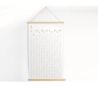 Calendario da parete 2026 - pianificazione sostenibile con stile calendario da parete + listelli in legno