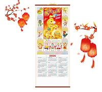 Calendario da parete 2026, planner mensile e decorazione da appendere, Almanac, anno del cavallo, planner per casa, ufficio, aula, studenti, famiglia, anno cinese