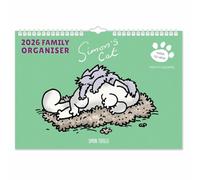Calendario da parete 2026 Simon's Cat, formato A4, per la famiglia