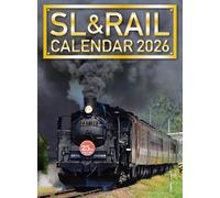 Calendario da parete 2026 SL & Rail Japan Steam Locomotive Trains 364x515...