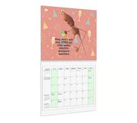 Calendario da parete 2026, tabella degli orari, 28 x 21 x 0,5 cm, organizer per lezioni festive, visualizzazione mensile con design umoristico, decorazione della stanza, monitoraggio dell'anno per
