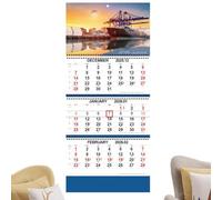 Calendario da parete 2026 trittico - Planner verticale, organizzatore di orari 30 x 40 cm, gestione efficiente del tempo | Visualizzazione di monitoraggio della data mensile per hotel, appartamento