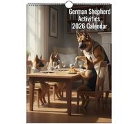 Calendario da parete 2026, visualizzazione mensile 2026, Golden Retriever, 12 mesi, calendari per la famiglia per una pianificazione facile ed efficiente, planner da parete per casa e ufficio (pastore