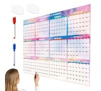 Calendario da parete 2027 annuale 2027, pianificatore cancellabile su 2 | Agenda annuale da parete 12 mesi, grande, per soggiorno, studio, appartamento, camera da letto, bambini, insegnanti B