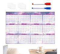 Calendario da parete 2027 cancellabile Planner Inglese Cancellabile Double | Calendario da parete 12 mesi cancellabile per ufficio, soggiorno, appartamento, adulti, studenti, insegnanti UN