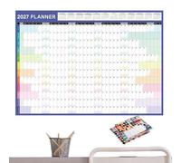 Calendario da parete 2027 extra large, 12 , con etichetta colorata, 74