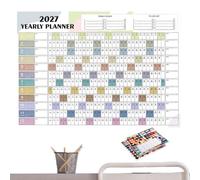 Calendario da parete 2027 extra large, 12 , con etichetta colorata, 74