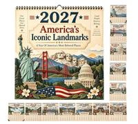 Calendario da Parete 2027 Planner da Parete con Vedute Panoramiche | Calendario da Gennaio a Dicembre 2027 Per Appartamenti Salotti Ingressi Cucine Uffici Monolocali Dormitori Caffetteri