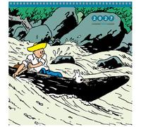 Calendario da parete 2027 Tintin con filo d'acqua, 30 x 30 cm (24497)