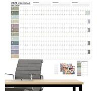 Calendario da parete, 43 x 58 cm, pianificatore annuale piegato, layout mensile trasparente, design da appendere, organizer per dodici per il 2026, per familiari, amici, studenti, insegnanti