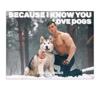 Calendario da parete A4 con uomini e cani