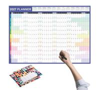 Calendario da parete annuale 12 , grande formato fronte e retro | Calendario Annuale 2027 Per Cucina Camera Studio Dormitorio Ufficio Lunga Distanza Attività