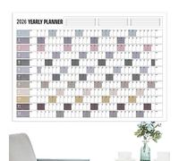 Calendario da parete annuale 2026 | Calendario da 12 con adesivi - per la gestione del per organizzare attività di appuntamenti e metodologie di pianificazione