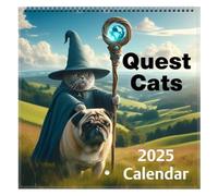 Calendario da parete - Calendario mensile da parete per tutto l'anno, planner umoristico da gennaio a dicembre con illustrazioni per amanti degli animali domestici, adolescenti, studenti, insegnanti